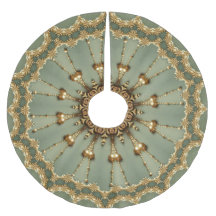 Apoio de árvore decorativo em verde dourado