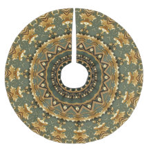 Apoio de árvore decorativo em verde dourado