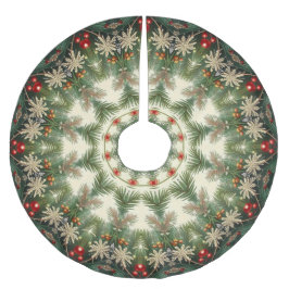 Saia Para Árvore De Natal De Poliéster Apoio de árvore decorativo verde
