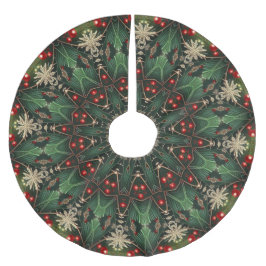 Saia Para Árvore De Natal De Poliéster Apoio de árvore decorativo verde