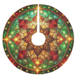 Saia Para Árvore De Natal De Poliéster Apoio de árvore decorativo vermelho dourado verde