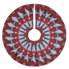 Saia Para Árvore De Natal De Poliéster Apoio de Natal Vermelho Decorativo