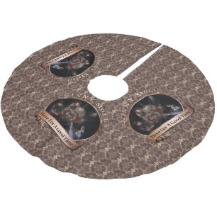 Saia Para Árvore De Natal De Poliéster "Aqui por saia da árvore de um bom tempo"