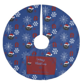 Saia Para Árvore De Natal De Poliéster Aranha de Natal Fofo Personalizado
