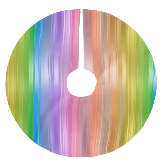 Saia Para Árvore De Natal De Poliéster Arco-Íris Escoamento Árvore (Frente)