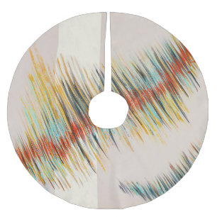 Saia Para Árvore De Natal De Poliéster Arte de pintura de Abstrato de Curvas Irregulares