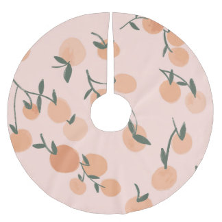 Saia Para Árvore De Natal De Poliéster Arte do rabisco: Padrão de colheita de cereja lara