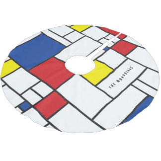 Saia Para Árvore De Natal De Poliéster Arte Moderna De Stijl Geométrica Minimalista Mondr