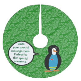 Saia Para Árvore De Natal De Poliéster Aruba Flag Holiday Ms Penguin Talking