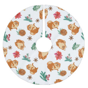 Saia Para Árvore De Natal De Poliéster Árvore de Natal de Cachorro Bonito