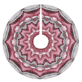 Saia Para Árvore De Natal De Poliéster Árvore de Natal decorativa rosa, saia