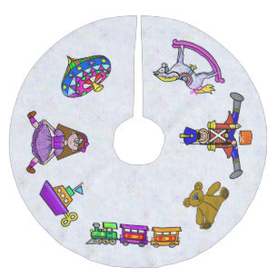 Saia Para Árvore De Natal De Poliéster Árvore de Natal dos Brinquedos