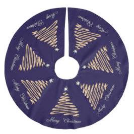 Saia Para Árvore De Natal De Poliéster Árvore de Natal Dourada