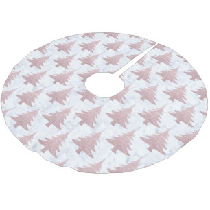 Saia Para Árvore De Natal De Poliéster Árvore de Natal Dourado cor-de-rosa elegante do