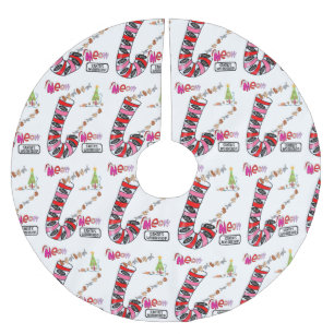 Saia Para Árvore De Natal De Poliéster Árvore de Natal Gatinhos de Gato