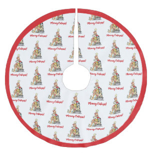 Saia Para Árvore De Natal De Poliéster Árvore de Natal Gatos-de-Natal