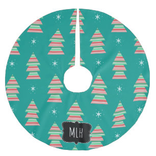 Saia Para Árvore De Natal De Poliéster Árvore de Natal Strike Família Flocos de Neve Inic