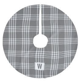 Saia Para Árvore De Natal De Poliéster Árvore de Xadrez de Natal Moderna e Negra