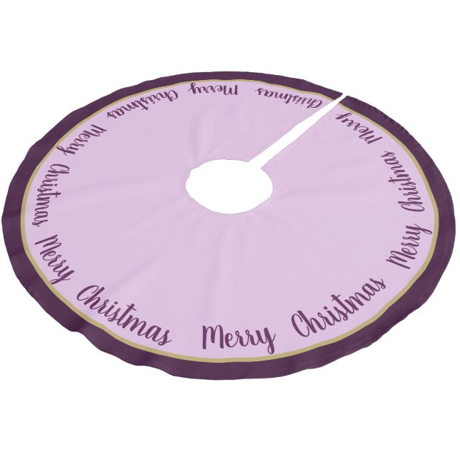 Saia Para Árvore De Natal De Poliéster Árvore - Feliz Natal (Inclinado)