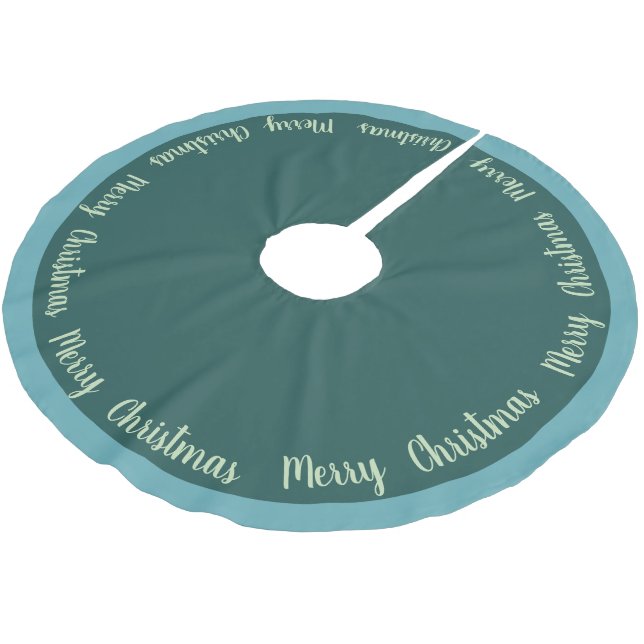 Saia Para Árvore De Natal De Poliéster Árvore - Feliz Natal (Inclinado)