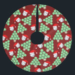 Saia Para Árvore De Natal De Poliéster Árvore Natal Baseball Santa Hats<br><div class="desc">Árvores de Natal feitas com bolas de beisebol e baseball vestindo chapéus de Papai Noel é um design único para fãs e treinadores de beisebol nos feriados de inverno.</div>