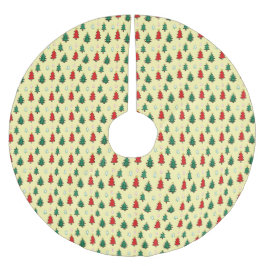 Saia Para Árvore De Natal De Poliéster Árvore natalícia com padrão superior estrelado sem