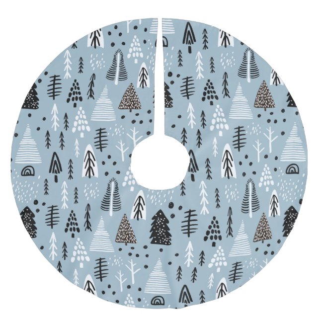 Saia Para Árvore De Natal De Poliéster Árvores (Frente)