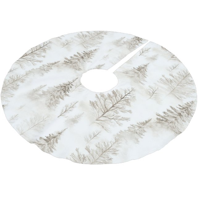 Saia Para Árvore De Natal De Poliéster Árvores de Natal Chic Cream (Inclinado)