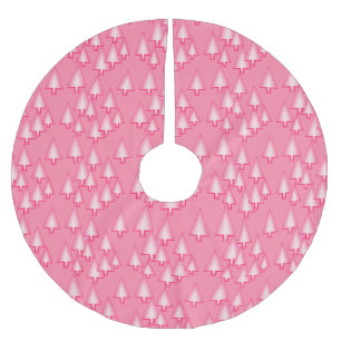 Saia Para Árvore De Natal De Poliéster Árvores de Natal metálicas modernas - rosa-coral