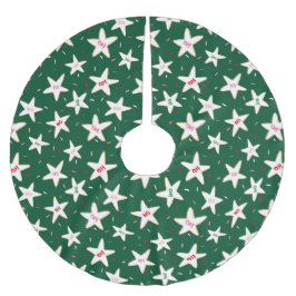 Saia Para Árvore De Natal De Poliéster Avental de árvore de Natal com Estrela de Cookie V