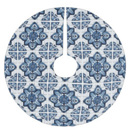 Saia Para Árvore De Natal De Poliéster Azulejos do Mediterrâneo, Portugal, Azulejo, Majol