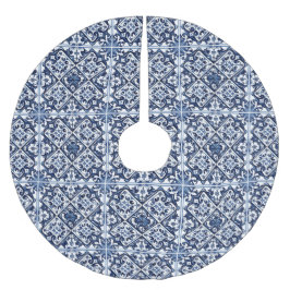 Saia Para Árvore De Natal De Poliéster Azulejos do Mediterrâneo, Portugal, Azulejo, Majol