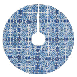 Saia Para Árvore De Natal De Poliéster Azulejos do Mediterrâneo, Portugal, Azulejo, Majol