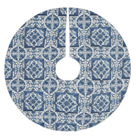 Saia Para Árvore De Natal De Poliéster Azulejos do Mediterrâneo, Portugal, Azulejo, Majol