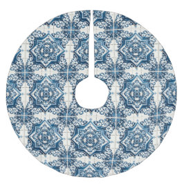 Saia Para Árvore De Natal De Poliéster Azulejos do Mediterrâneo, Portugal, Azulejo, Majol