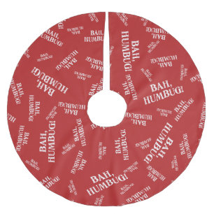 Saia Para Árvore De Natal De Poliéster Bah Humbug