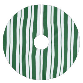 Saia Para Árvore De Natal De Poliéster Bandas de Canas de Canas Verde e Branca