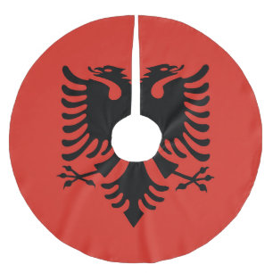 Saia Para Árvore De Natal De Poliéster Bandeira albanesa