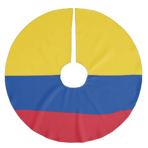 Saia Para Árvore De Natal De Poliéster Bandeira da bandera De Colômbia de Colômbia