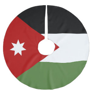Saia Para Árvore De Natal De Poliéster Bandeira da Jordânia