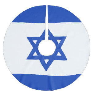 Saia Para Árvore De Natal De Poliéster bandeira de Israel