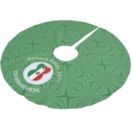 Saia Para Árvore De Natal De Poliéster Bandeira de Natal Anjo Mexicano Personalizada