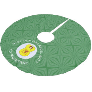 Saia Para Árvore De Natal De Poliéster Bandeira de Natal do Anjo Rampante Escocês Persona