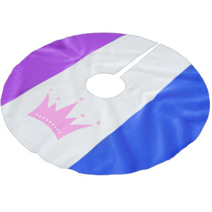 Saia Para Árvore De Natal De Poliéster Bandeira do orgulho da cultura drag SlipperyJoe's 