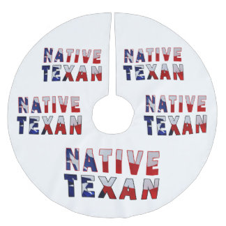 Saia Para Árvore De Natal De Poliéster Bandeira Texana Nativa
