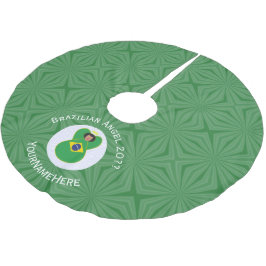 Saia Para Árvore De Natal De Poliéster Bandeja Anjo do Natal Personalizada