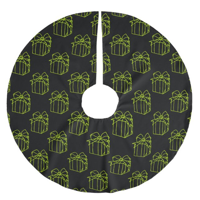 Saia Para Árvore De Natal De Poliéster Basta Coleção de Natal - Presente (Frente)