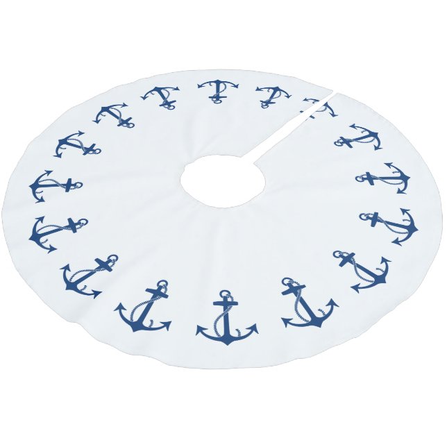 Saia Para Árvore De Natal De Poliéster Beira da âncora (Inclinado)