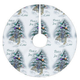 Saia Para Árvore De Natal De Poliéster Belga Tervuren Natal