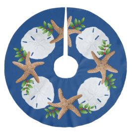 Saia Para Árvore De Natal De Poliéster Big Starfish Dólares Holly Sai Marinho Azul